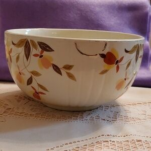 Vintage Superior Hall Autumn Jewel Leaf 7 1/2 inch Serving Bowl- Mixing Bowl